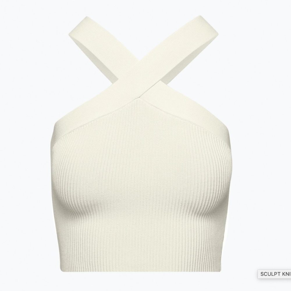 Aritzia Babaton Sculpt Knit Criss Cross Tank